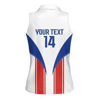 Custom Paraguay Football Women Sleeveless Polo Shirt Come On Las Guaranies - Wonder Print Shop