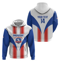 Custom Paraguay Football Zip Hoodie Come On Las Guaranies - Wonder Print Shop