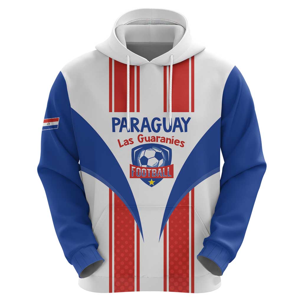 Custom Paraguay Football Zip Hoodie Come On Las Guaranies - Wonder Print Shop