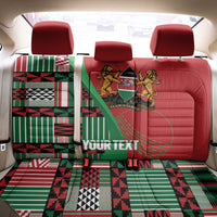 Custom Kenya Cricket Back Car Seat Cover Come On Simbas Kente Pattern - Wonder Print Shop