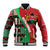 Custom Kenya Cricket Baseball Jacket Come On Simbas Kente Pattern - Wonder Print Shop