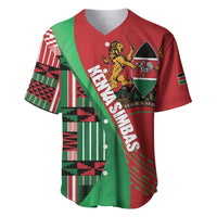 Custom Kenya Cricket Baseball Jersey Come On Simbas Kente Pattern - Wonder Print Shop