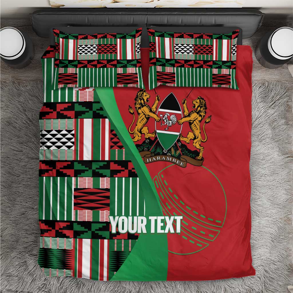 Custom Kenya Cricket Bedding Set Come On Simbas Kente Pattern - Wonder Print Shop