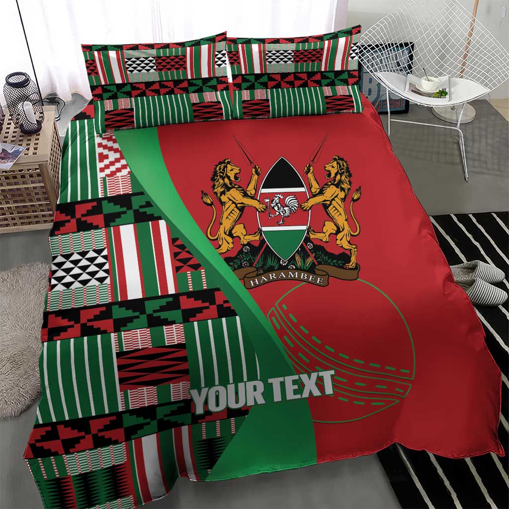 Custom Kenya Cricket Bedding Set Come On Simbas Kente Pattern - Wonder Print Shop