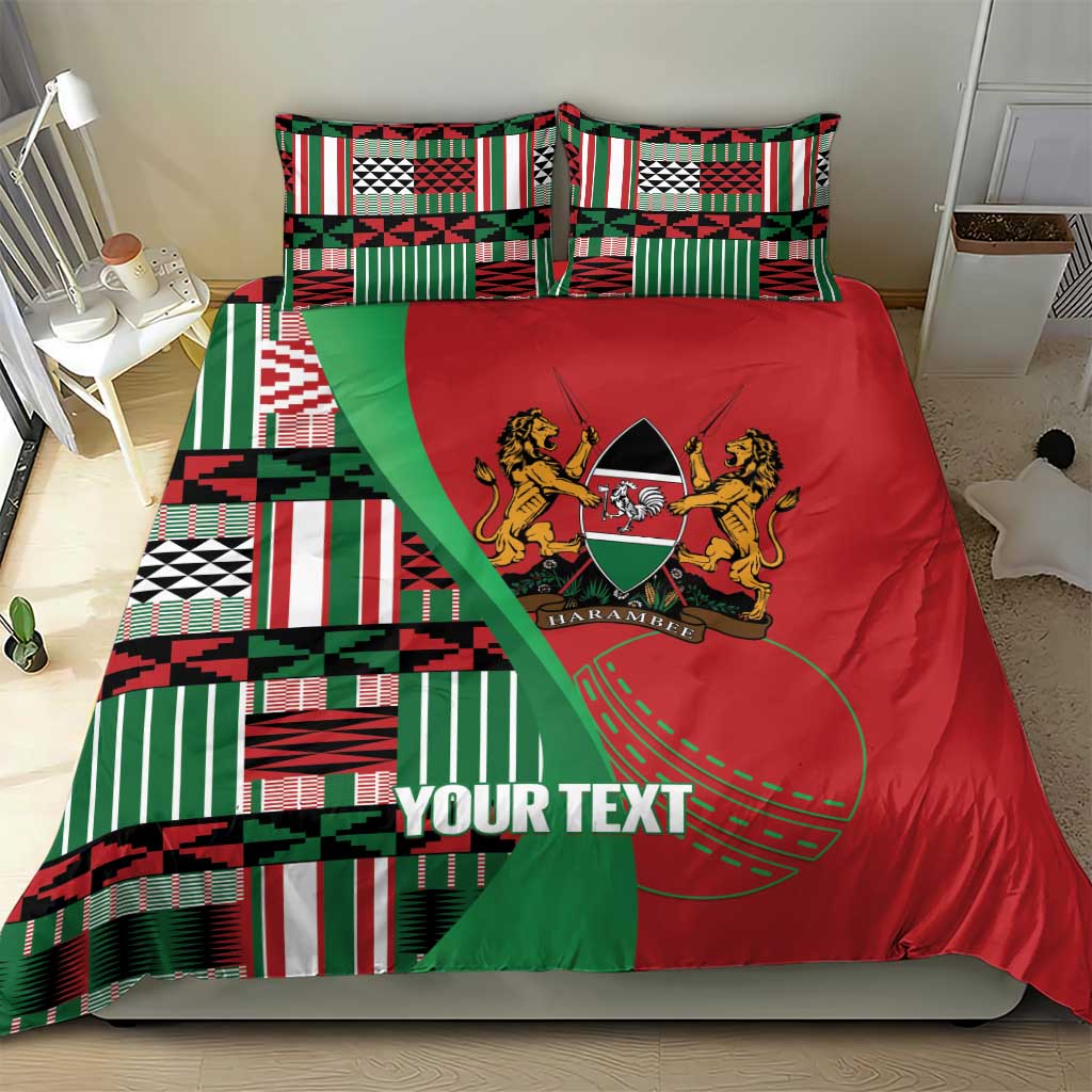 Custom Kenya Cricket Bedding Set Come On Simbas Kente Pattern - Wonder Print Shop