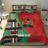 Custom Kenya Cricket Bedding Set Come On Simbas Kente Pattern - Wonder Print Shop