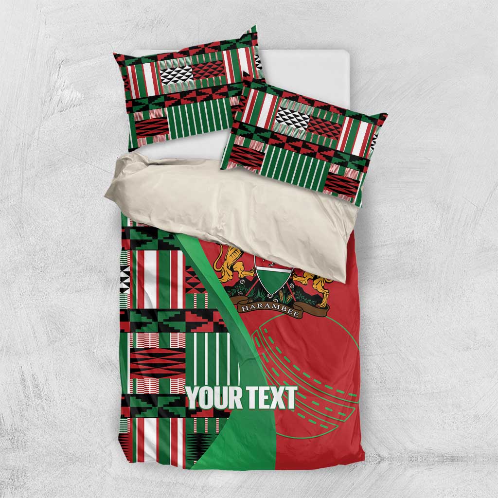 Custom Kenya Cricket Bedding Set Come On Simbas Kente Pattern - Wonder Print Shop