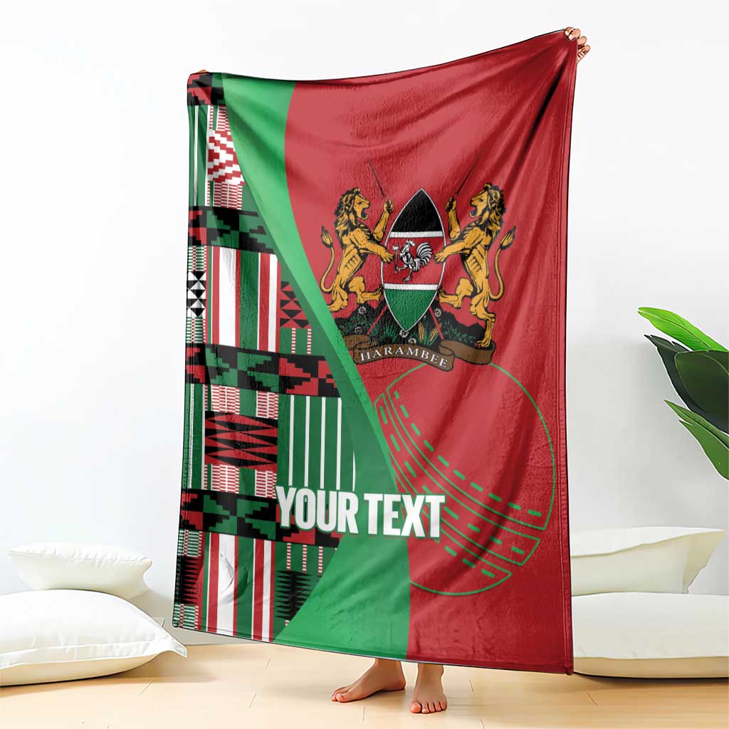 Custom Kenya Cricket Blanket Come On Simbas Kente Pattern - Wonder Print Shop