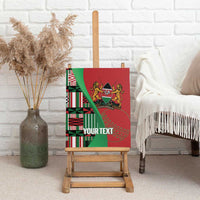 Custom Kenya Cricket Canvas Wall Art Come On Simbas Kente Pattern - Wonder Print Shop