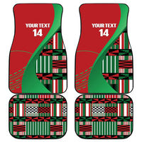 Custom Kenya Cricket Car Mats Come On Simbas Kente Pattern - Wonder Print Shop