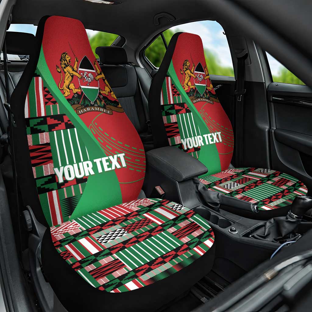 Custom Kenya Cricket Car Seat Cover Come On Simbas Kente Pattern - Wonder Print Shop