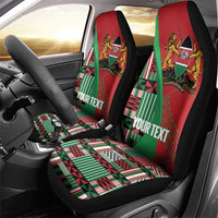 Custom Kenya Cricket Car Seat Cover Come On Simbas Kente Pattern - Wonder Print Shop