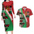Custom Kenya Cricket Couples Matching Long Sleeve Bodycon Dress and Hawaiian Shirt Come On Simbas Kente Pattern - Wonder Print Shop