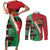 Custom Kenya Cricket Couples Matching Short Sleeve Bodycon Dress and Long Sleeve Button Shirt Come On Simbas Kente Pattern - Wonder Print Shop