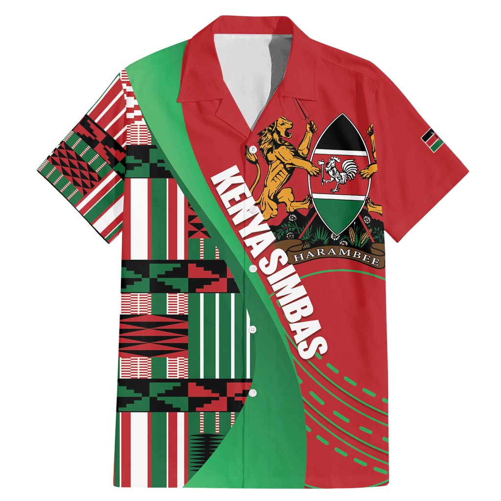 Custom Kenya Cricket Family Matching Mermaid Dress and Hawaiian Shirt Come On Simbas Kente Pattern - Wonder Print Shop