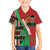 Custom Kenya Cricket Family Matching Off The Shoulder Long Sleeve Dress and Hawaiian Shirt Come On Simbas Kente Pattern - Wonder Print Shop