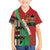 Custom Kenya Cricket Family Matching Off Shoulder Short Dress and Hawaiian Shirt Come On Simbas Kente Pattern - Wonder Print Shop