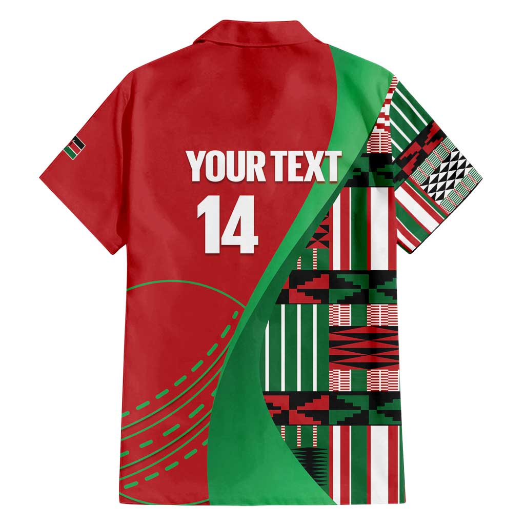 Custom Kenya Cricket Family Matching Puletasi and Hawaiian Shirt Come On Simbas Kente Pattern - Wonder Print Shop