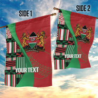 Custom Kenya Cricket Garden Flag Come On Simbas Kente Pattern - Wonder Print Shop