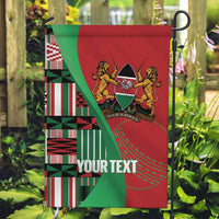 Custom Kenya Cricket Garden Flag Come On Simbas Kente Pattern - Wonder Print Shop