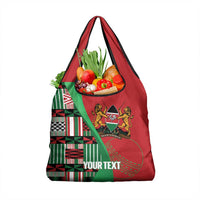 Custom Kenya Cricket Grocery Bag Come On Simbas Kente Pattern - Wonder Print Shop