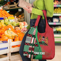 Custom Kenya Cricket Grocery Bag Come On Simbas Kente Pattern - Wonder Print Shop