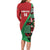 Custom Kenya Cricket Long Sleeve Bodycon Dress Come On Simbas Kente Pattern - Wonder Print Shop