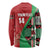 Custom Kenya Cricket Long Sleeve Shirt Come On Simbas Kente Pattern - Wonder Print Shop