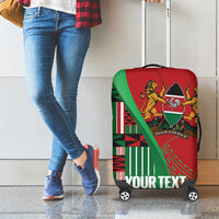 Custom Kenya Cricket Luggage Cover Come On Simbas Kente Pattern - Wonder Print Shop