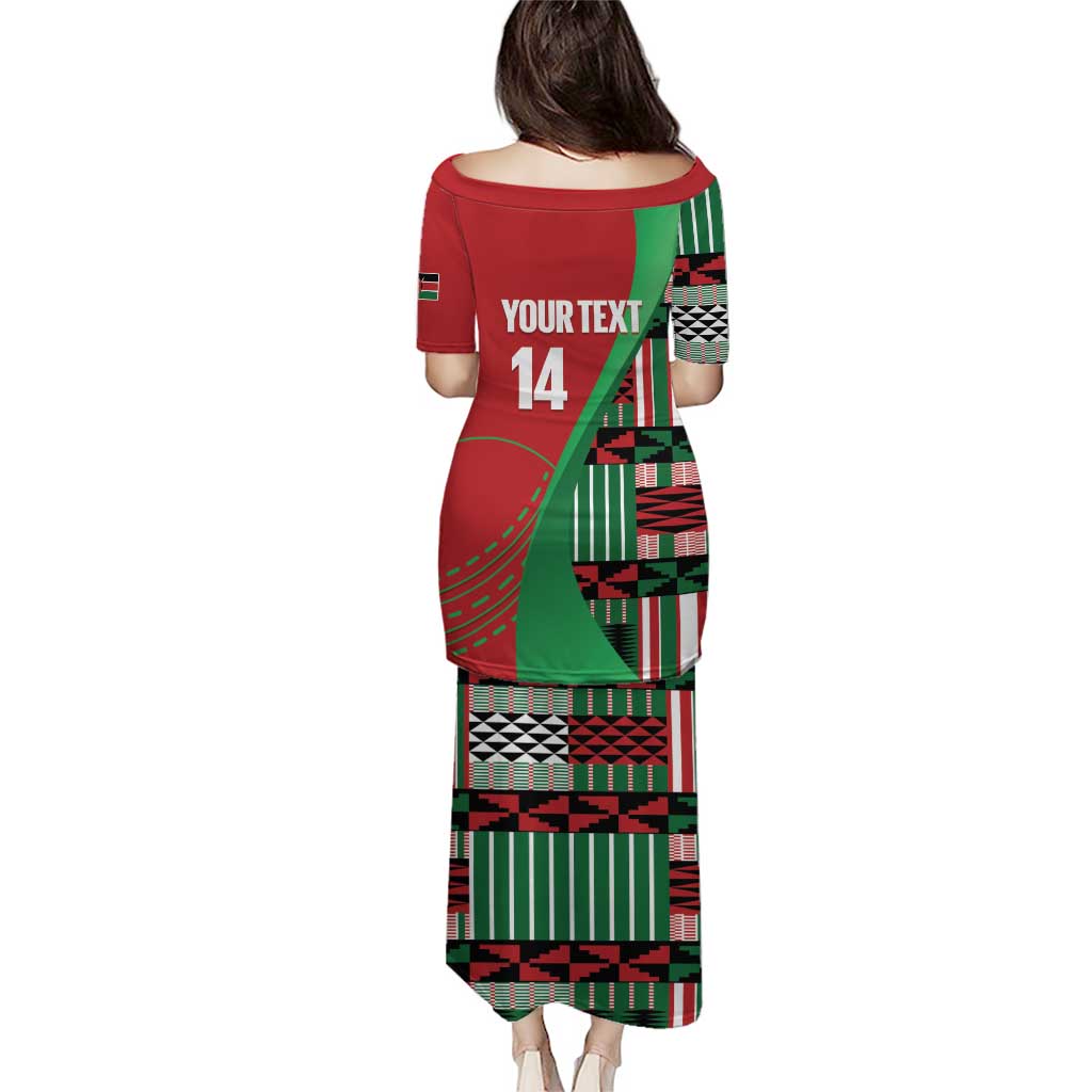 Custom Kenya Cricket Puletasi Come On Simbas Kente Pattern - Wonder Print Shop