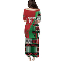 Custom Kenya Cricket Puletasi Come On Simbas Kente Pattern - Wonder Print Shop