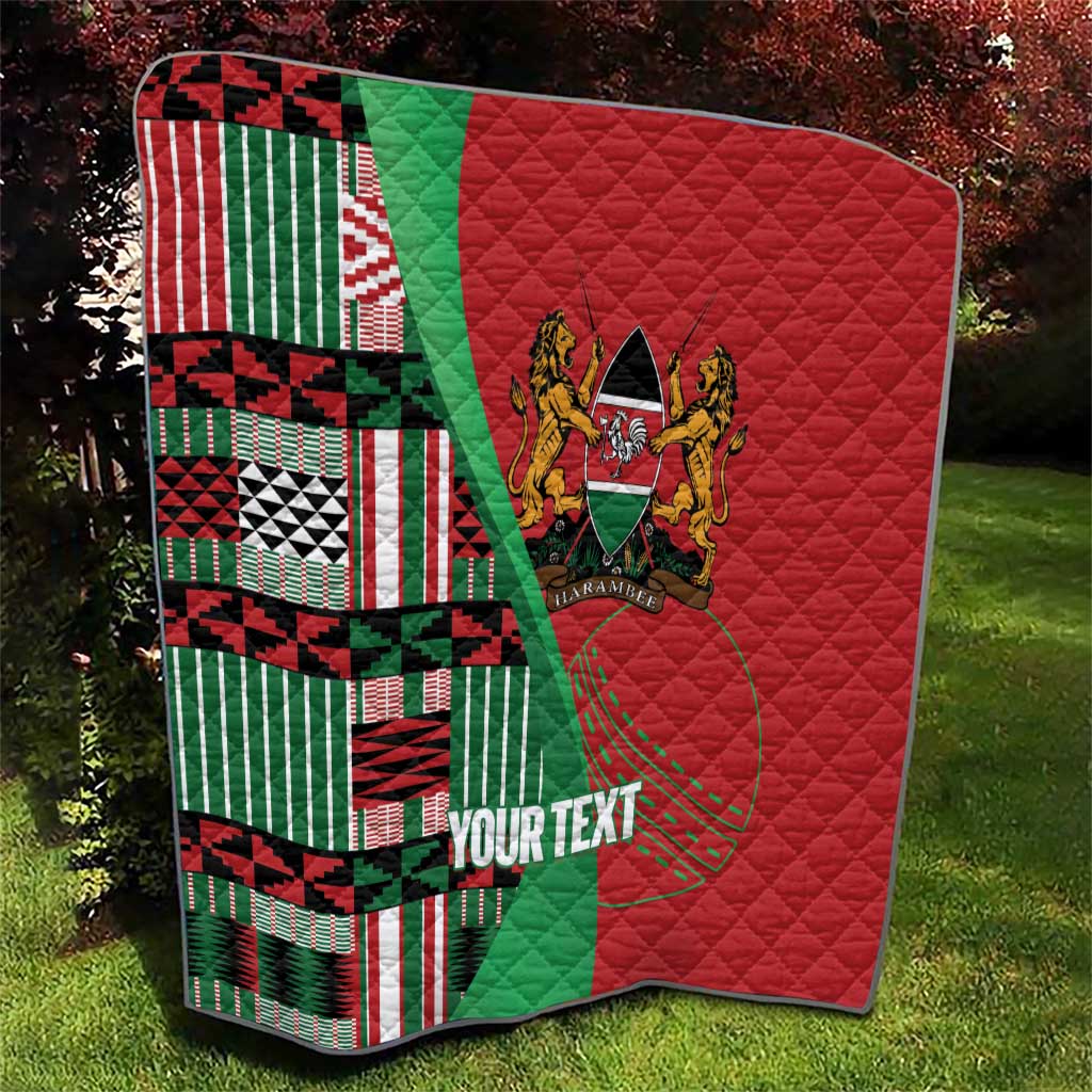 Custom Kenya Cricket Quilt Come On Simbas Kente Pattern - Wonder Print Shop