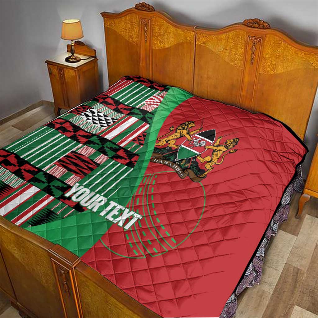 Custom Kenya Cricket Quilt Come On Simbas Kente Pattern - Wonder Print Shop