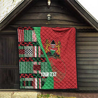 Custom Kenya Cricket Quilt Come On Simbas Kente Pattern - Wonder Print Shop