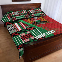 Custom Kenya Cricket Quilt Bed Set Come On Simbas Kente Pattern - Wonder Print Shop