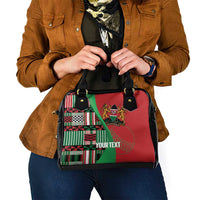 Custom Kenya Cricket Shoulder Handbag Come On Simbas Kente Pattern - Wonder Print Shop