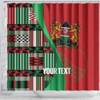 Custom Kenya Cricket Shower Curtain Come On Simbas Kente Pattern - Wonder Print Shop