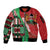Custom Kenya Cricket Sleeve Zip Bomber Jacket Come On Simbas Kente Pattern - Wonder Print Shop