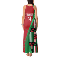 Custom Kenya Cricket Tank Maxi Dress Come On Simbas Kente Pattern - Wonder Print Shop