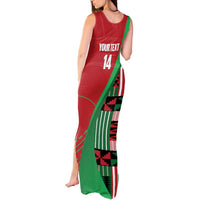 Custom Kenya Cricket Tank Maxi Dress Come On Simbas Kente Pattern - Wonder Print Shop