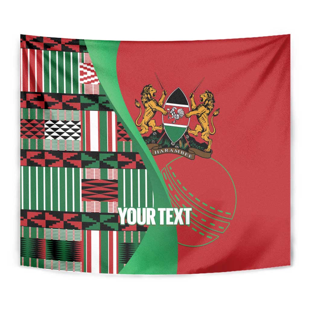 Custom Kenya Cricket Tapestry Come On Simbas Kente Pattern - Wonder Print Shop