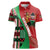 Custom Kenya Cricket Women Polo Shirt Come On Simbas Kente Pattern - Wonder Print Shop