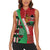 Custom Kenya Cricket Women Sleeveless Polo Shirt Come On Simbas Kente Pattern - Wonder Print Shop