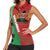 Custom Kenya Cricket Women Sleeveless Polo Shirt Come On Simbas Kente Pattern - Wonder Print Shop