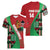 Custom Kenya Cricket Women V-Neck T-Shirt Come On Simbas Kente Pattern - Wonder Print Shop