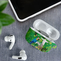 Christmas In July Brazil AirPods Case Feliz Natal Blue Macaw Santa Tropical Vibes