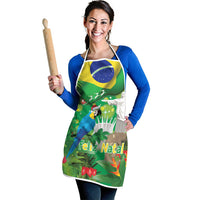 Christmas In July Brazil Apron Feliz Natal Blue Macaw Santa Tropical Vibes
