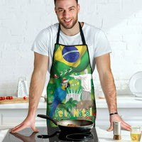 Christmas In July Brazil Apron Feliz Natal Blue Macaw Santa Tropical Vibes