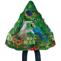 Christmas In July Brazil Cloak Feliz Natal Blue Macaw Santa Tropical Vibes