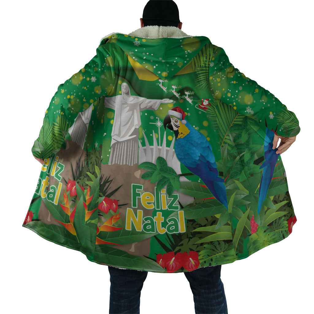 Christmas In July Brazil Cloak Feliz Natal Blue Macaw Santa Tropical Vibes